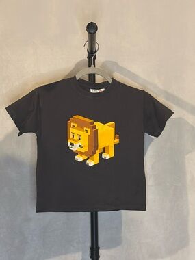 Zara Kids Pixel Lion Graphic T‑Shirt Size 5 Years